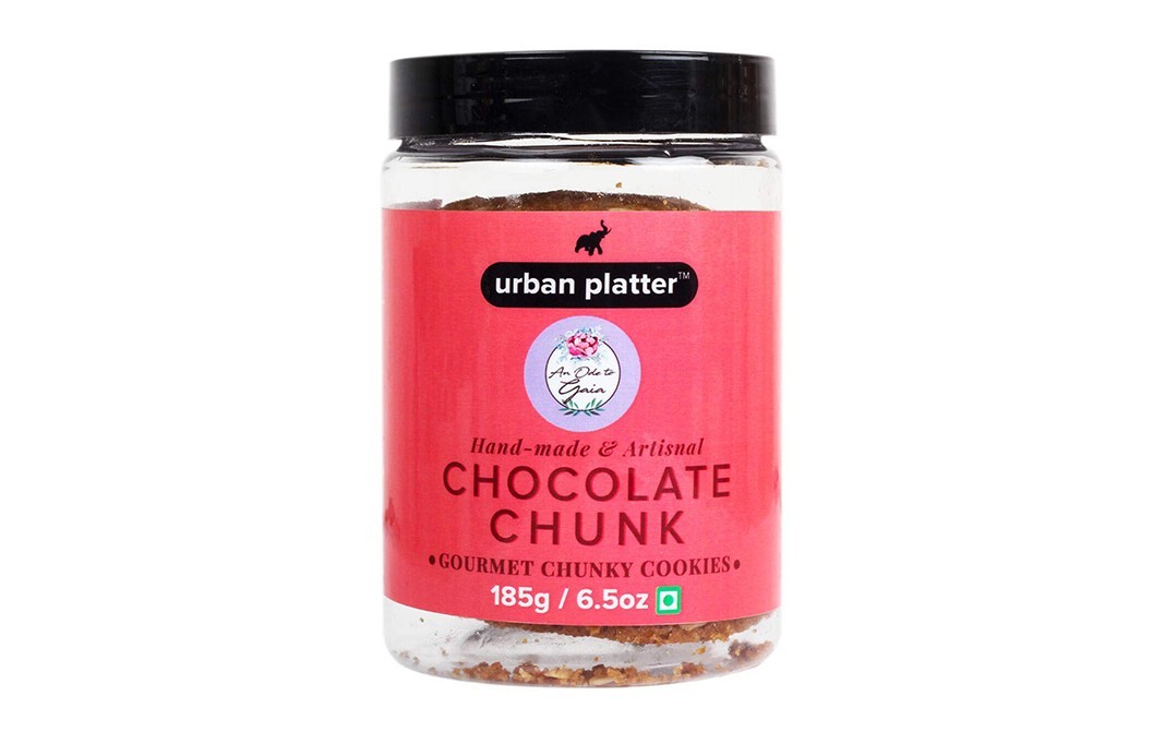 Urban Platter Chocolate Chunk Gourmet Chunky Cookies   Plastic Jar  185 grams